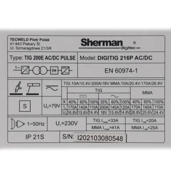 Sherman DIGITIG 216P AC/DC